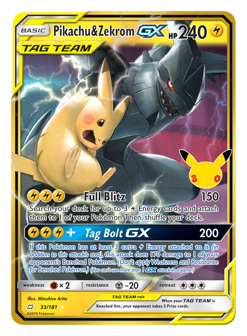 Pikachu Zekrom GX classic — 30th Celebration 033