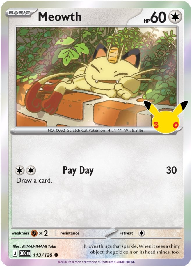 Meowth — 30th Celebration 113