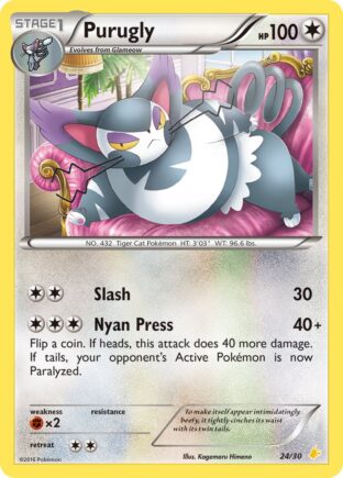 Purugly — XY trainer Kit (Pikachu Libre) 24