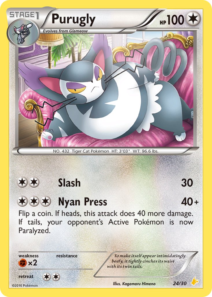 Purugly — XY trainer Kit (Pikachu Libre) 24
