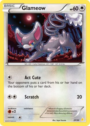 Glameow — XY trainer Kit (Pikachu Libre) 27
