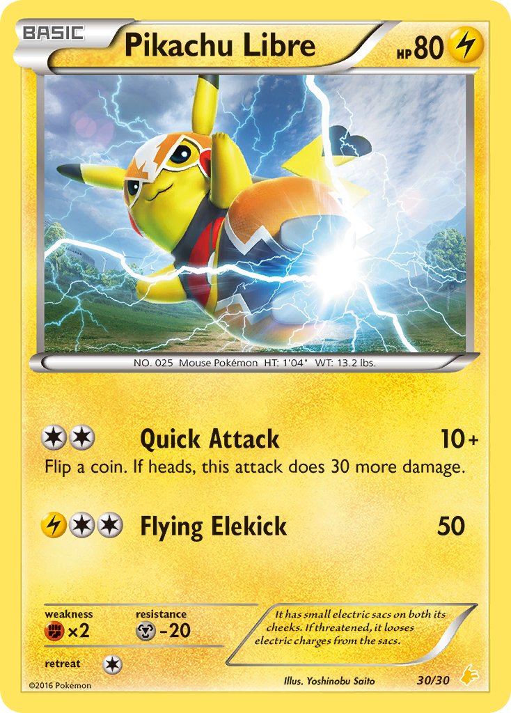 Pikachu Libre — XY trainer Kit (Pikachu Libre) 30