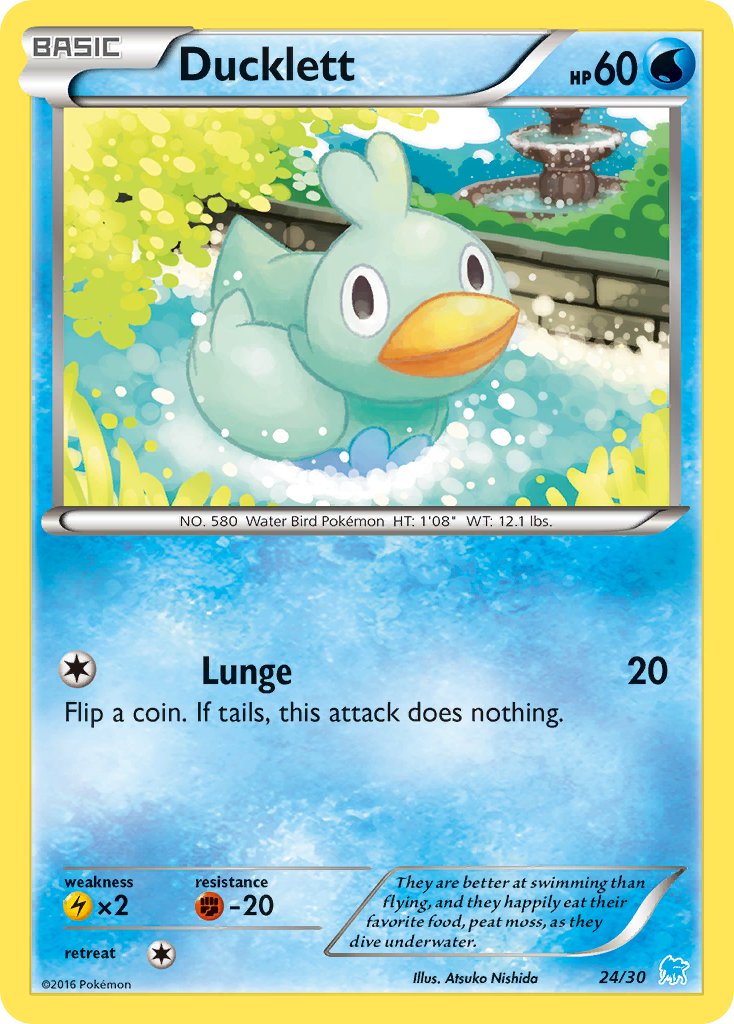 Ducklett — XY trainer Kit (Suicune) 24