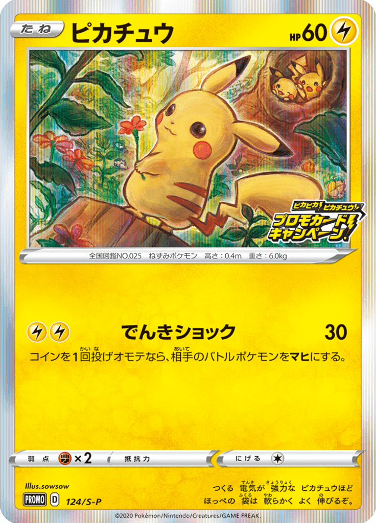 Pikachu — Sword & Shield Promotional Cards 124