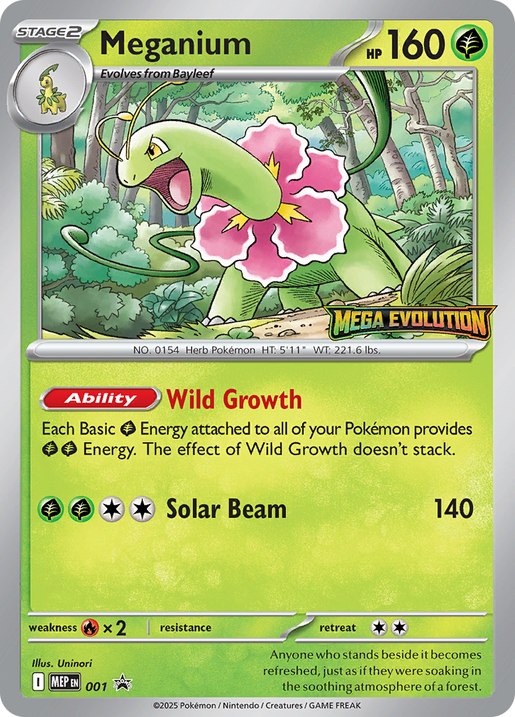 Meganium — MEP Black Star Promos 001