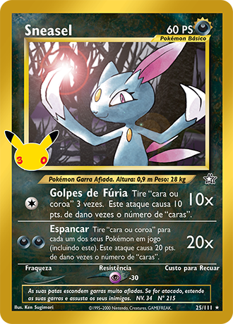 Sneasel — Celebração de 30 Anos: Coleção Clássica 007