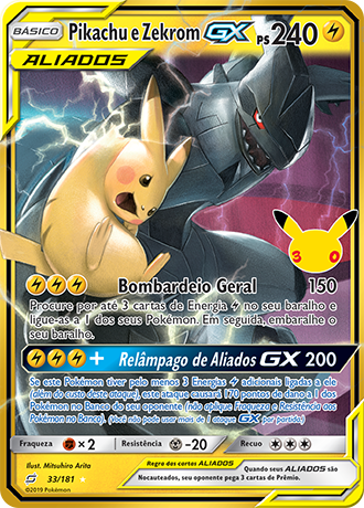 Pikachu & Zekrom GX — Celebração de 30 Anos: Coleção Clássica 008