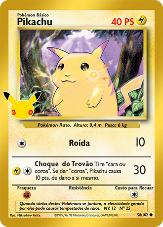 Pikachu — Celebração de 30 Anos: Coleção Clássica 014