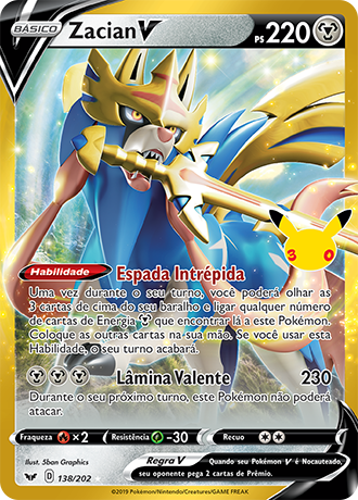 Zacian V — Celebração de 30 Anos: Coleção Clássica 028