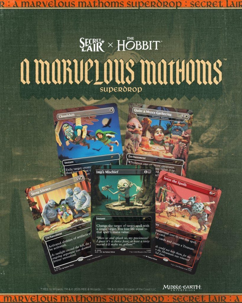 Secret Lair x O Hobbit: o Superdrop A Marvelous Mathoms abre em 17 de agosto com Sol Ring e sete Comidas