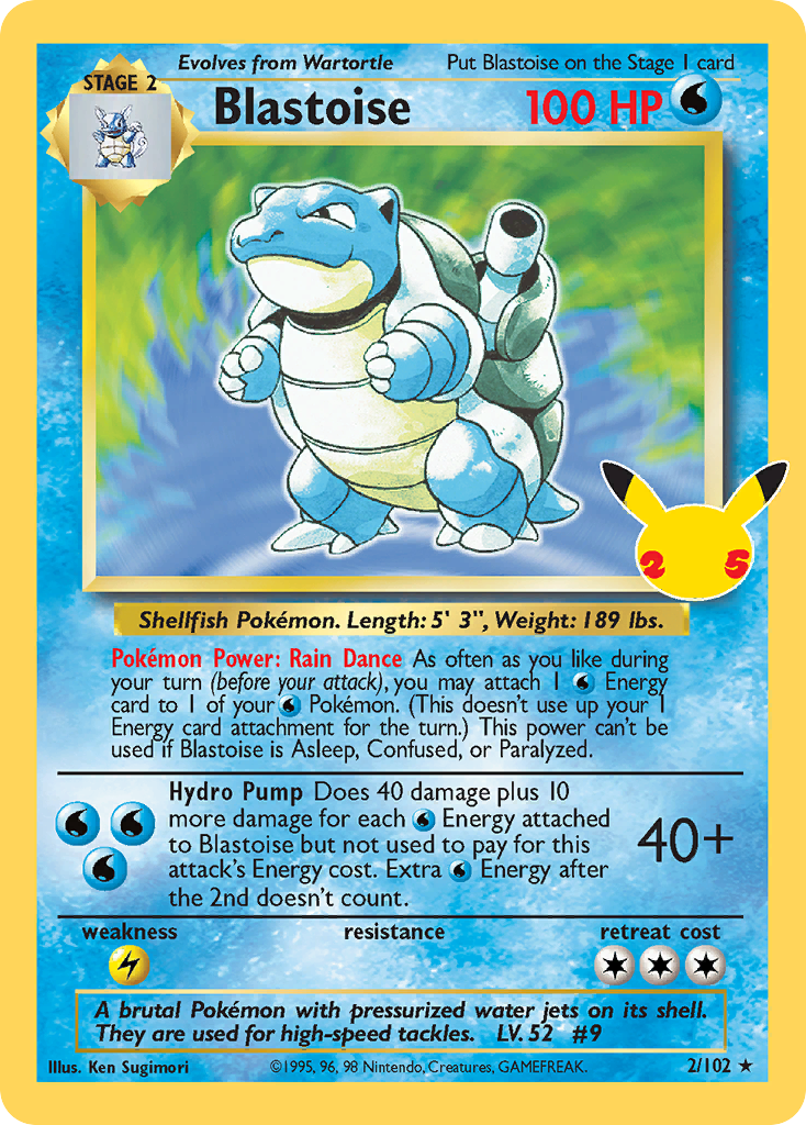 Blastoise — Celebrações Coleção Clássica CC001