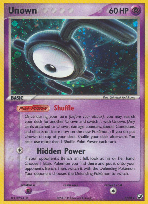 Unown — Unseen Forces Unown Collection E