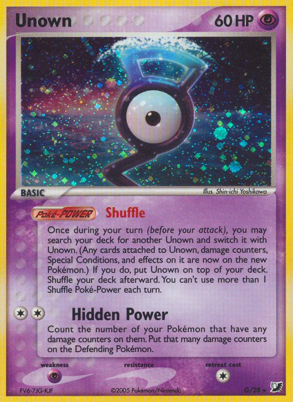 Unown — Unseen Forces Unown Collection G