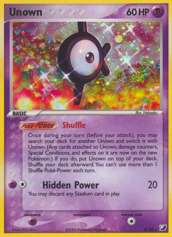 Unown — Unseen Forces Unown Collection K