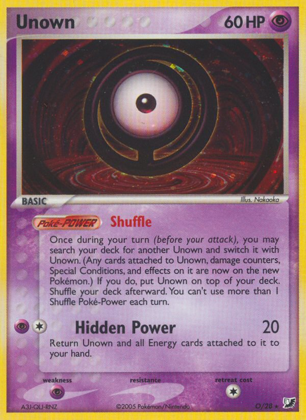 Unown — Unseen Forces Unown Collection O