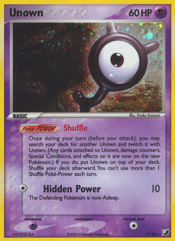 Unown — Unseen Forces Unown Collection Y