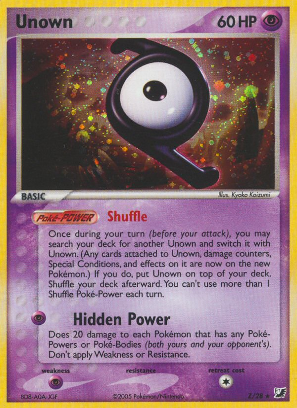 Unown — Unseen Forces Unown Collection Z