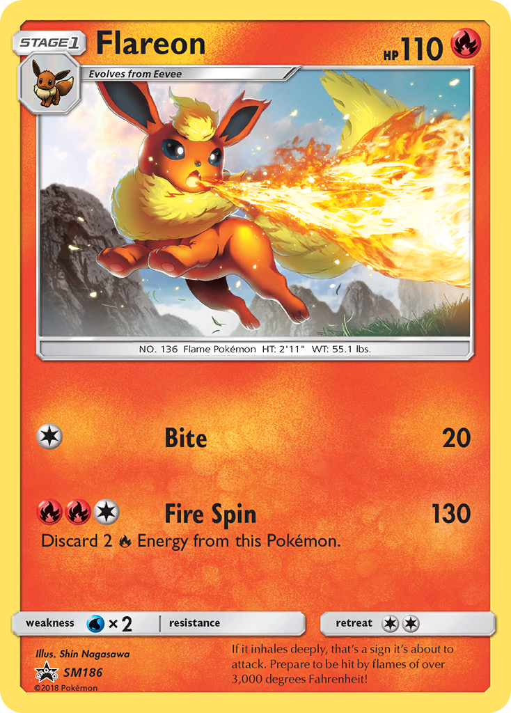 Flareon — Sol e Lua Promos SM186