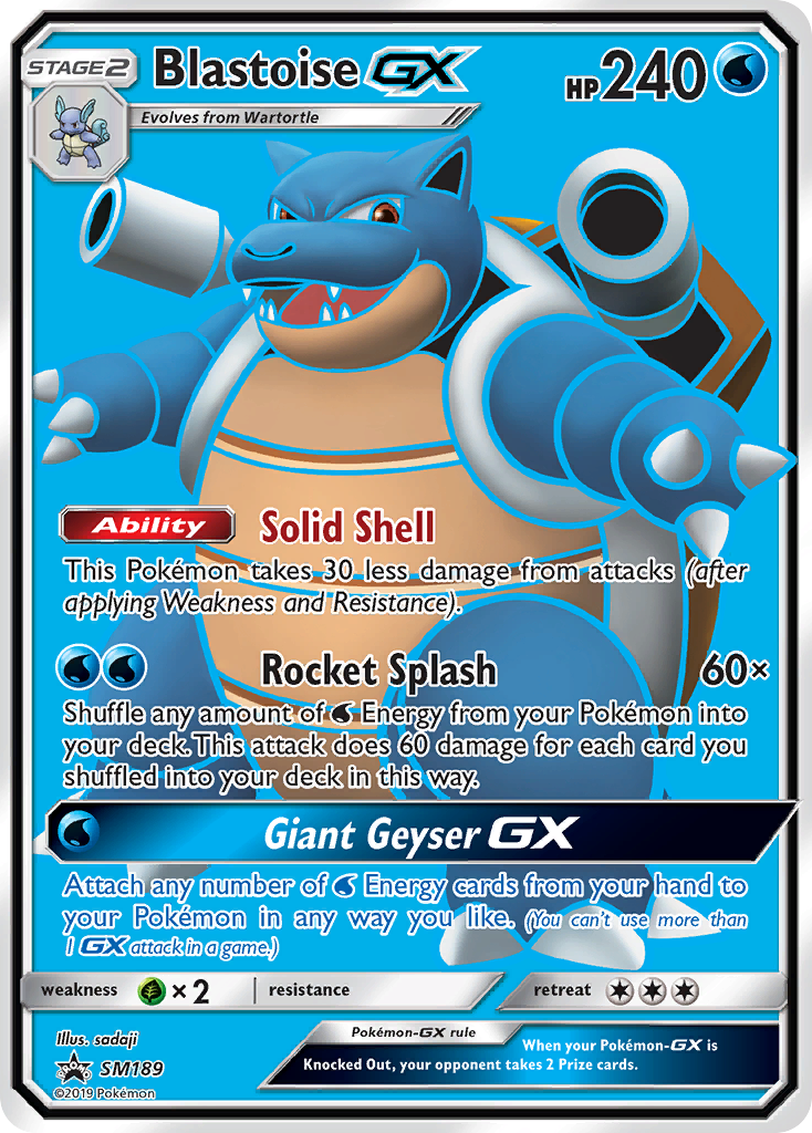 Blastoise GX — Sol e Lua Promos SM189
