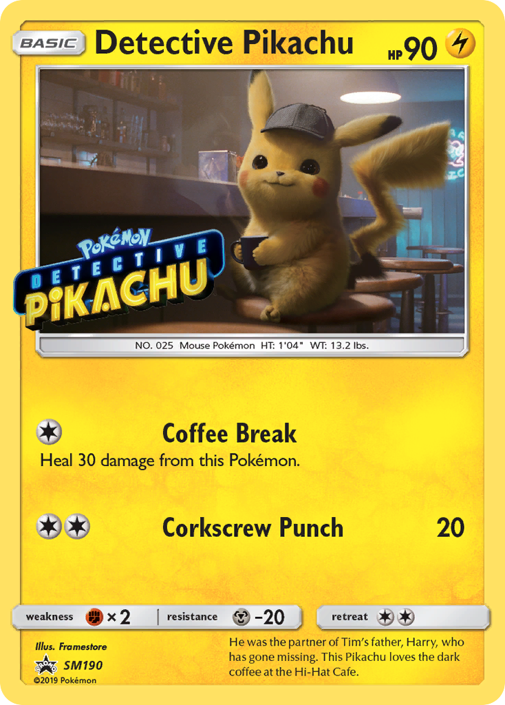 Detective Pikachu — Sol e Lua Promos SM190