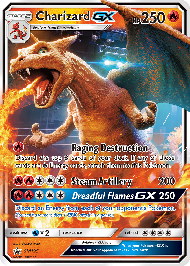 Charizard GX — Sol e Lua Promos SM195