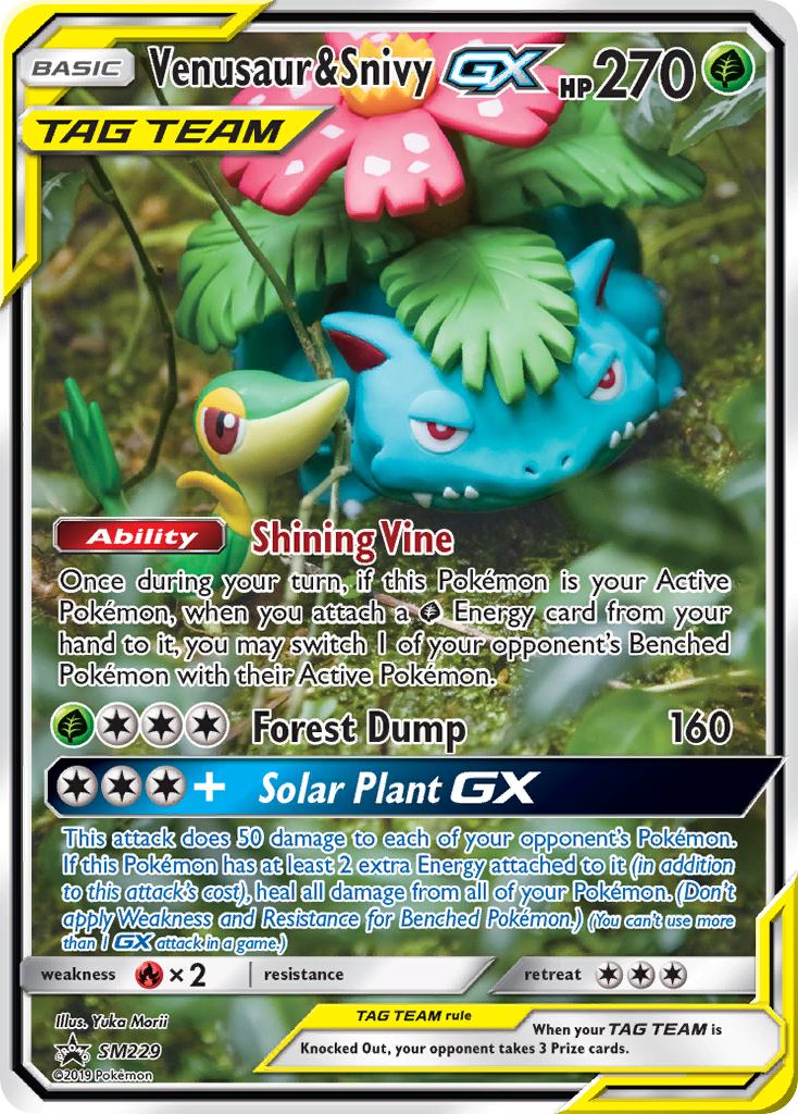 Venusaur e Snivy GX — Sol e Lua Promos SM229