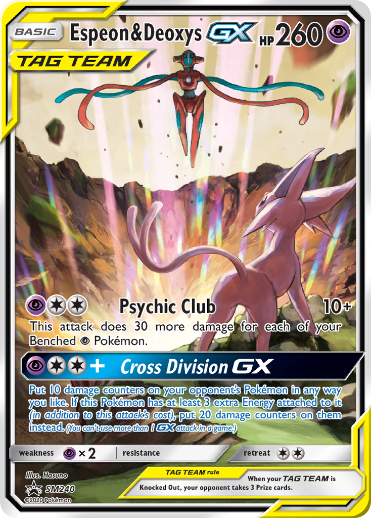 Espeon e Deoxys GX — Sol e Lua Promos SM240
