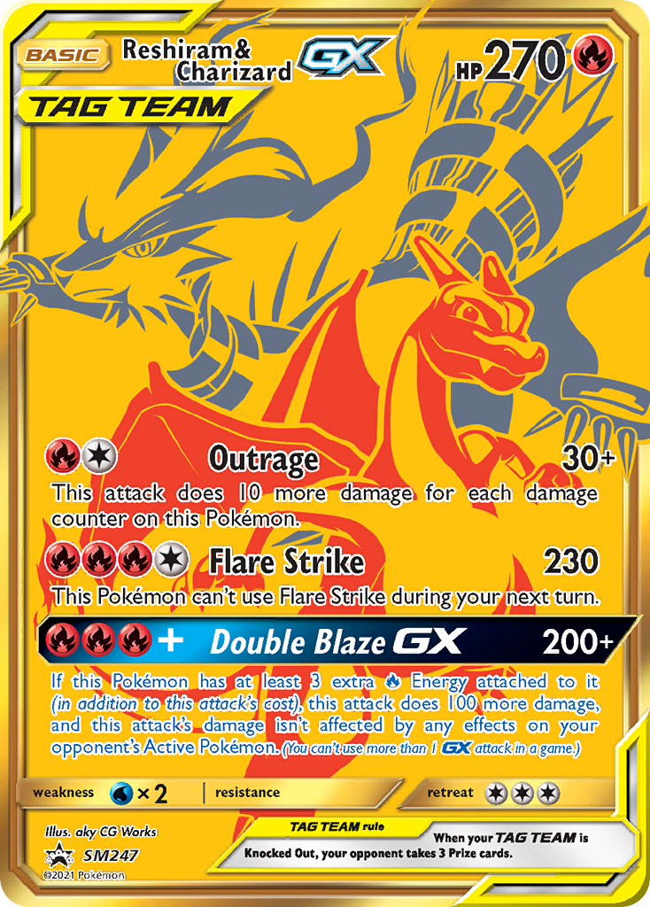 Reshiram e Charizard GX — Sol e Lua Promos SM247