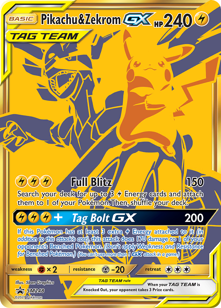 Pikachu e Zekrom GX — Sol e Lua Promos SM248