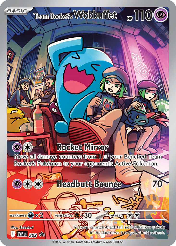 Wobbuffet da Equipe Rocket — SVP Black Star Promos 203