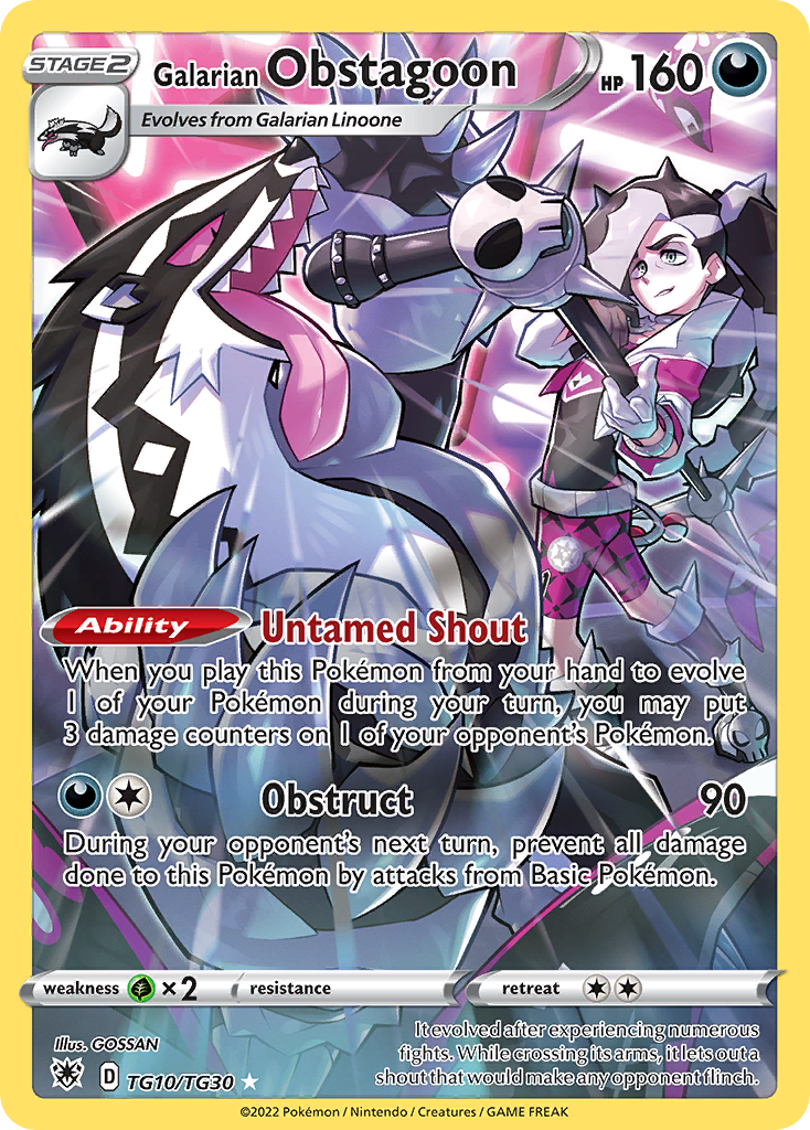 Obstagoon de Galar — Estrelas Radiantes Galeria de Treinador TG10
