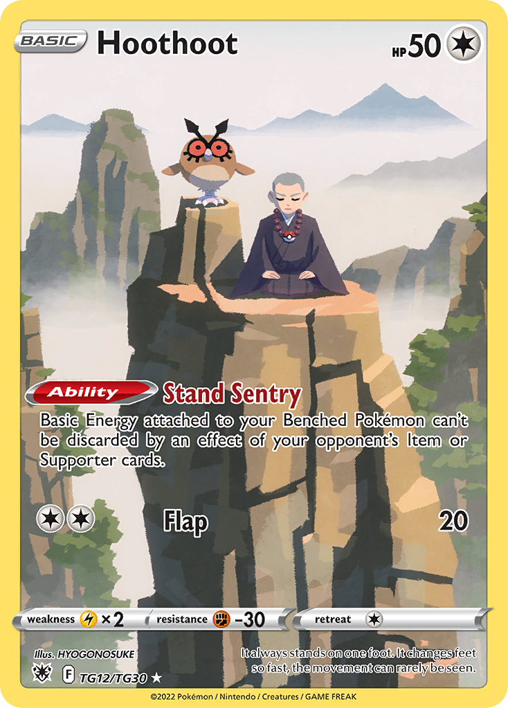 Hoothoot — Estrelas Radiantes Galeria de Treinador TG12