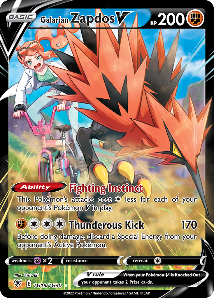 Zapdos de Galar V — Estrelas Radiantes Galeria de Treinador TG19