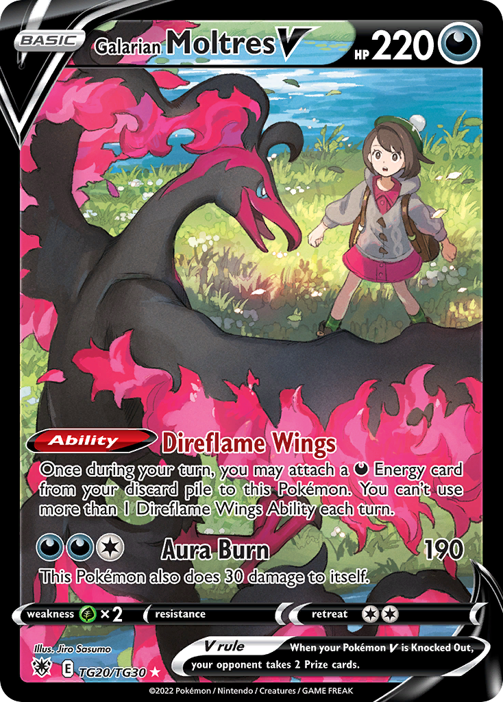 Moltres de Galar V — Estrelas Radiantes Galeria de Treinador TG20