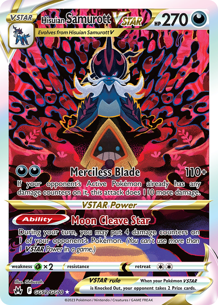 Samurott de Hisui V-ASTRO — Realeza Absoluta Galeria de Galar GG52