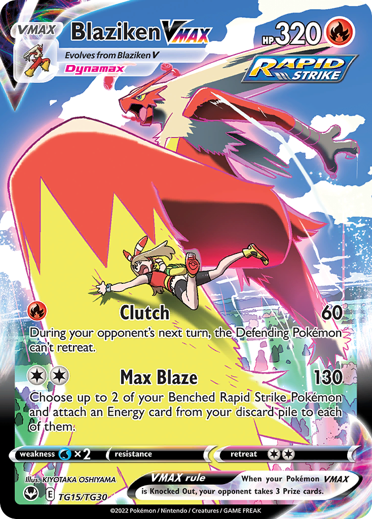 Blaziken VMAX — Tempestade Prateada Galeria de Treinador TG15