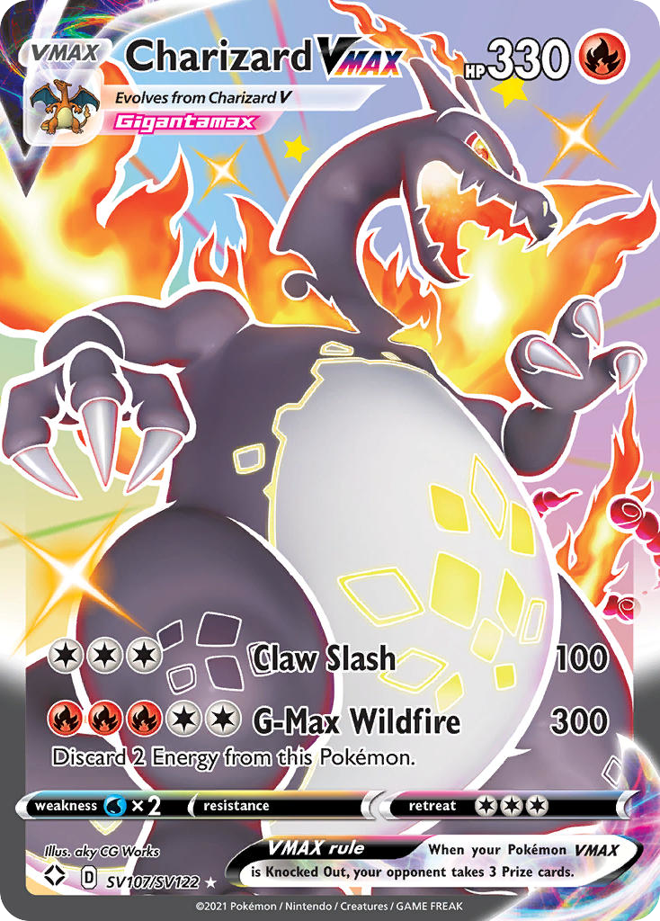Charizard VMAX — Destinos Brilhantes Cofre Brilhante SV107