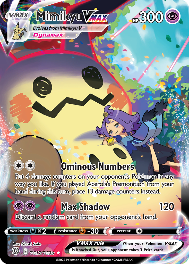 Mimikyu VMAX — Astros Cintilantes Galeria de Treinador TG17