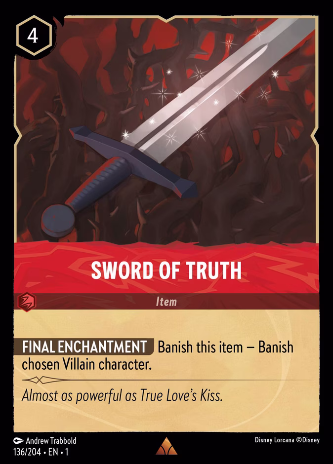 Sword of Truth, capítulo 1 de Disney Lorcana (Divulgação/Ravensburger)