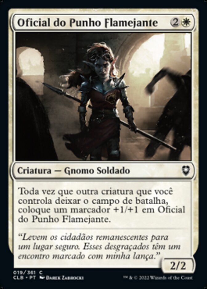 Oficial do Punho Flamejante - Commander Legends: Battle for Baldur's Gate