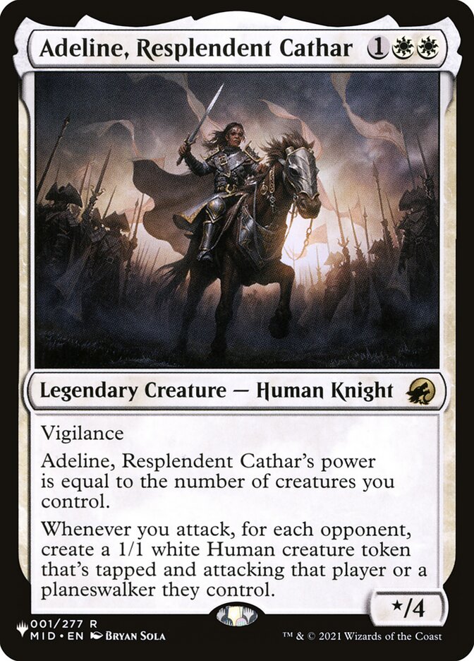 Adeline, Resplendent Cathar - The List