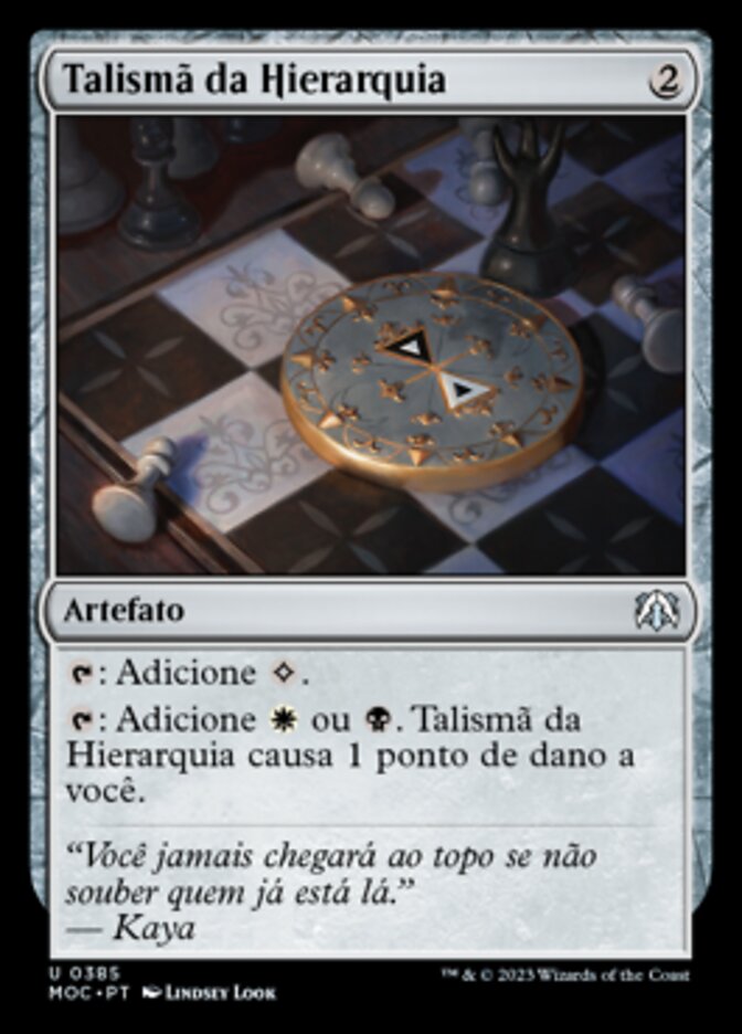 Talismã da Hierarquia - March of the Machine Commander
