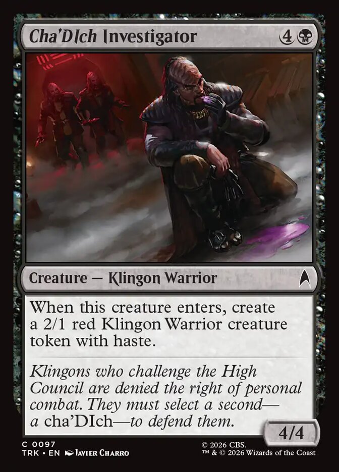 Cha'DIch Investigator - Star Trek