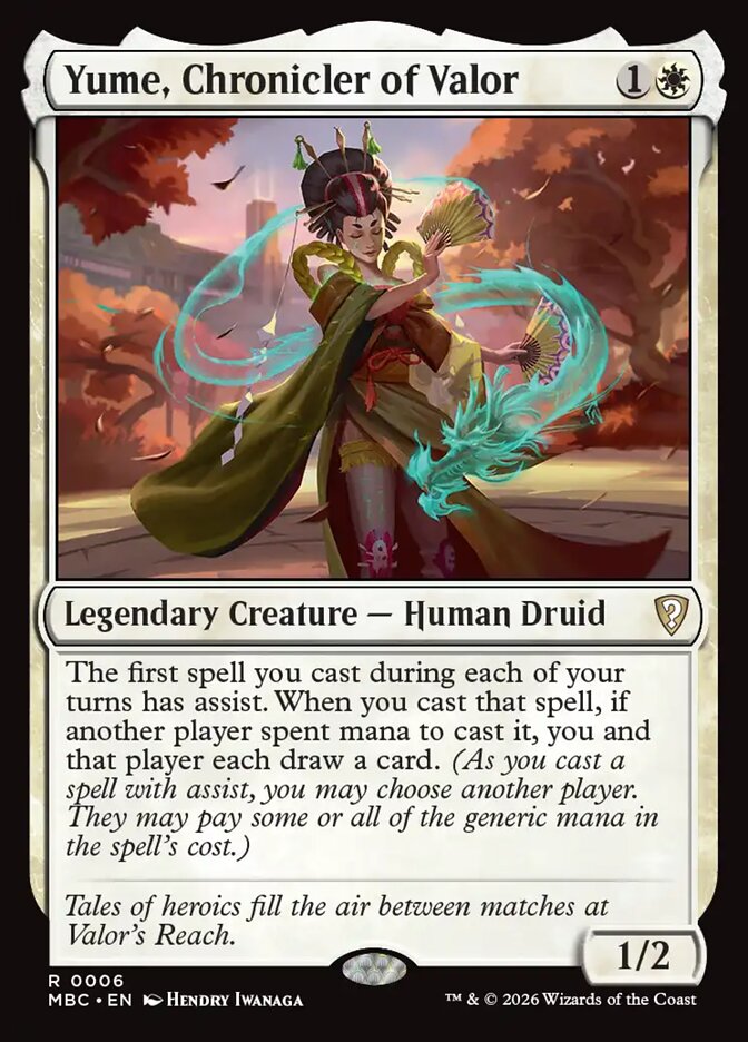Yume, Chronicler of Valor - Mystery Booster Commander Edition