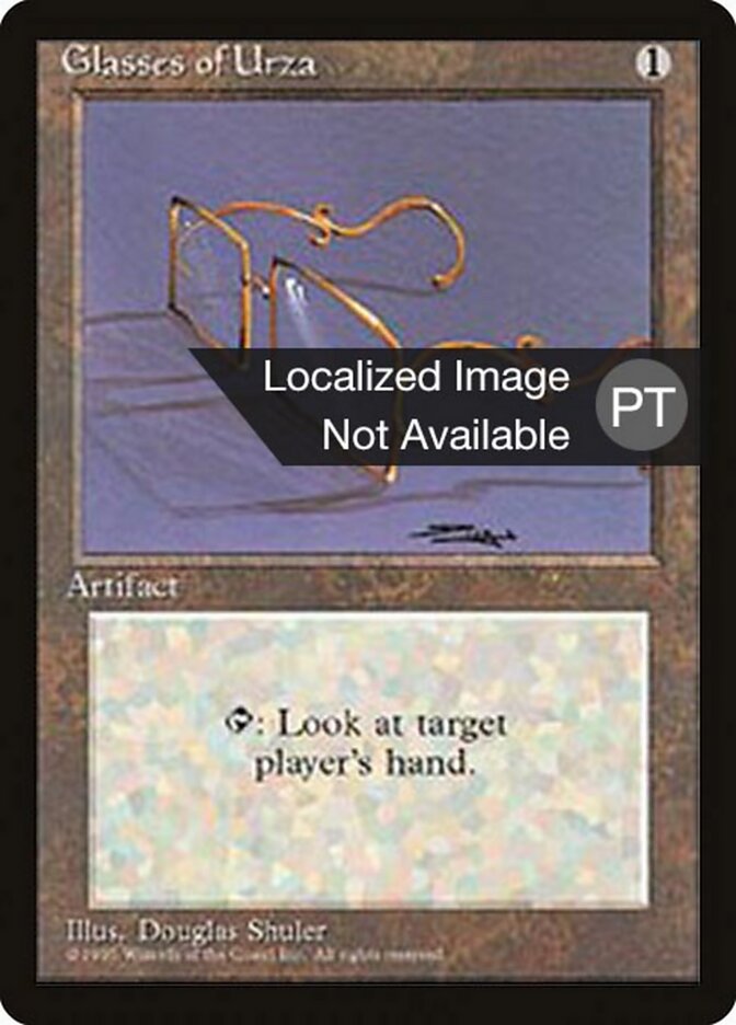 Óculos de Urza - Fourth Edition Foreign Black Border