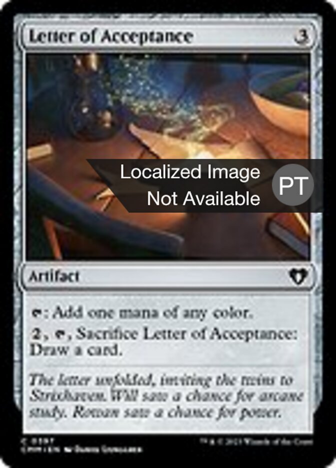 Carta de Aceitação - Commander Masters