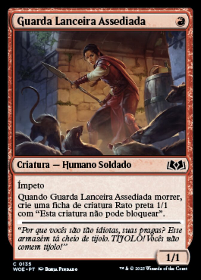 Guarda Lanceira Assediada - Wilds of Eldraine