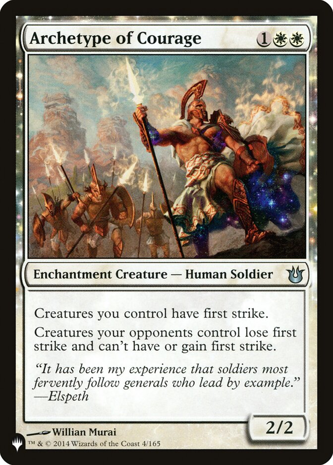 Archetype of Courage - The List