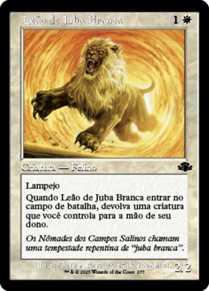 Leão de Juba Branca - Dominaria Remastered