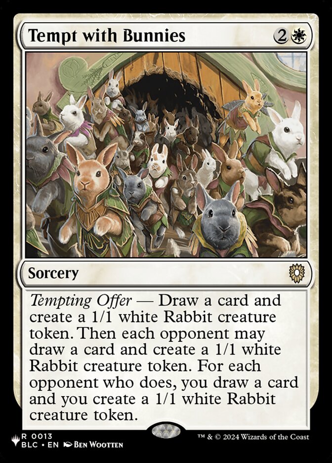 Tempt with Bunnies - The List